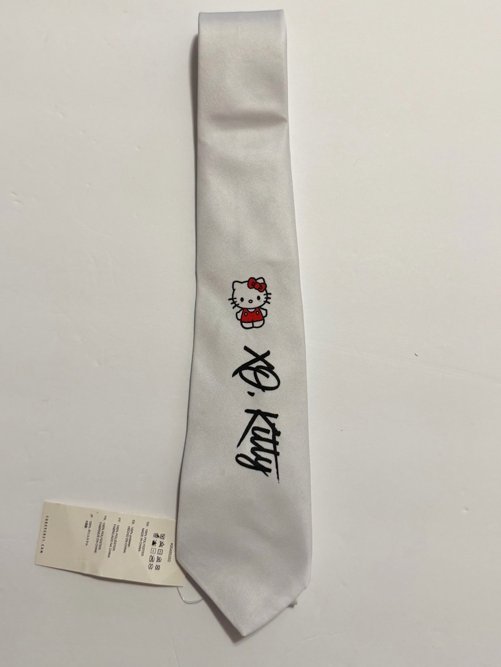 Netflix XO Kitty Hello Kitty x Forever 21 White Neck Tie Limited Edition